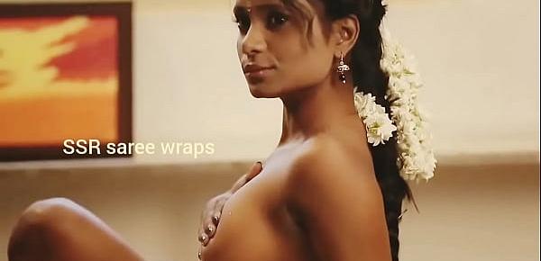  Indian girl topless in saree